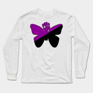 Butterfly Fist w/ Anarchafeminist Colors Long Sleeve T-Shirt